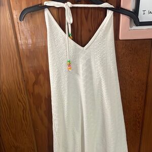 Wild Fable Cream and Orange Halter Maxi Sundress